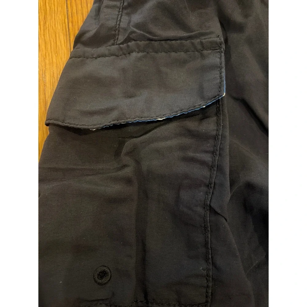 Tommy Bahama Mens Black Swim Trunks Cargo Pocket Marlin Logo Large L